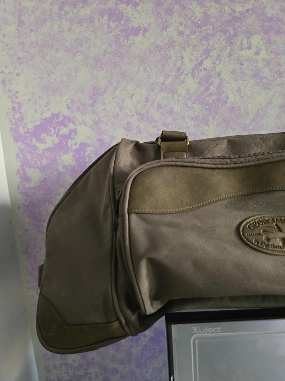 Brown Men's Canvas Duffel Bag